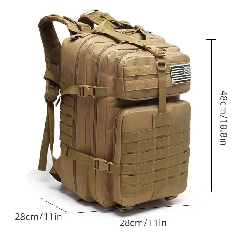 Outdoor Canvas Heavy Duty Hiking Backpack
