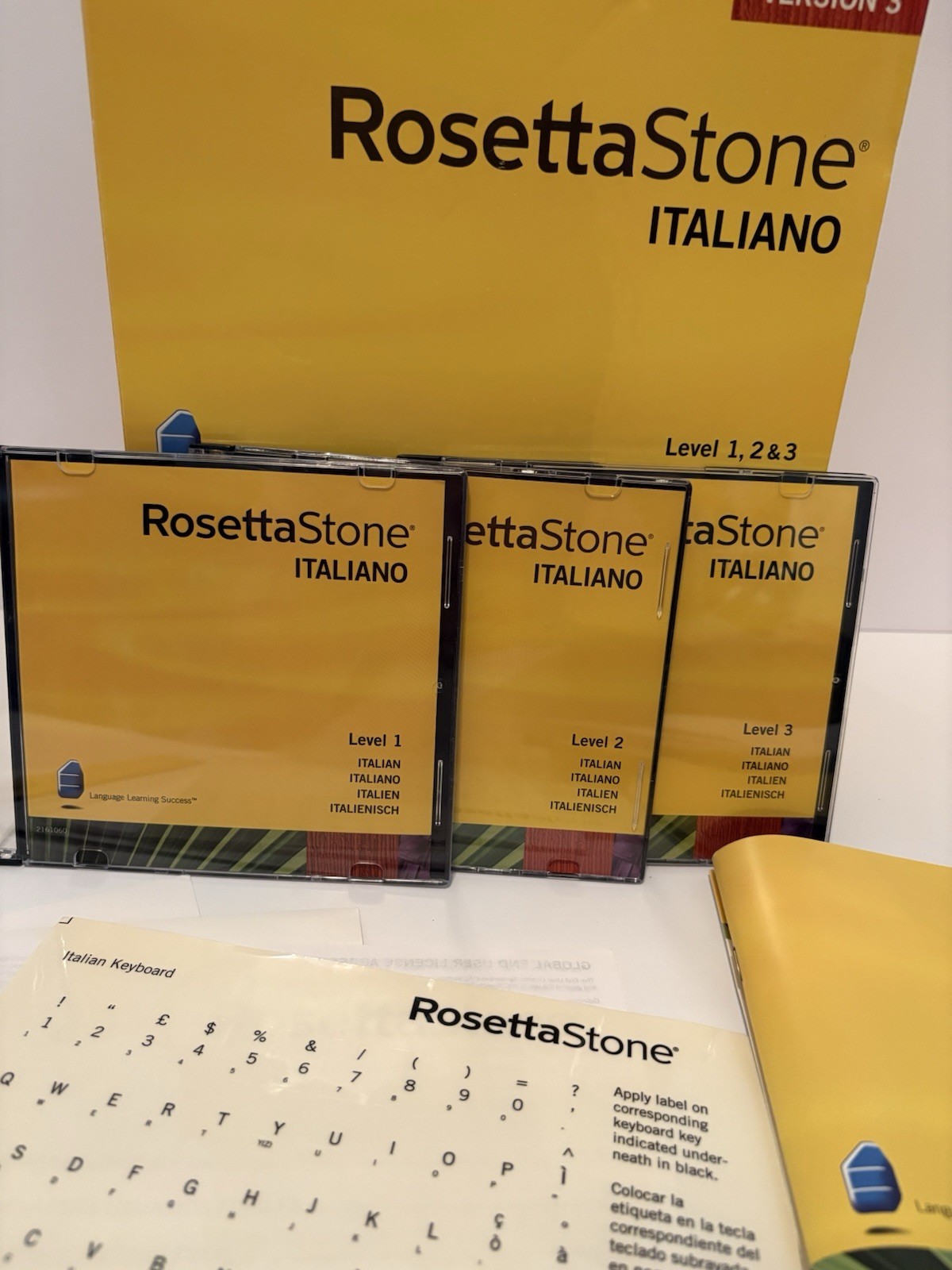 Rosetta Stone, Italian, Level 1-3, Version 3, WIN/MAC CD-ROM, Personal Edition