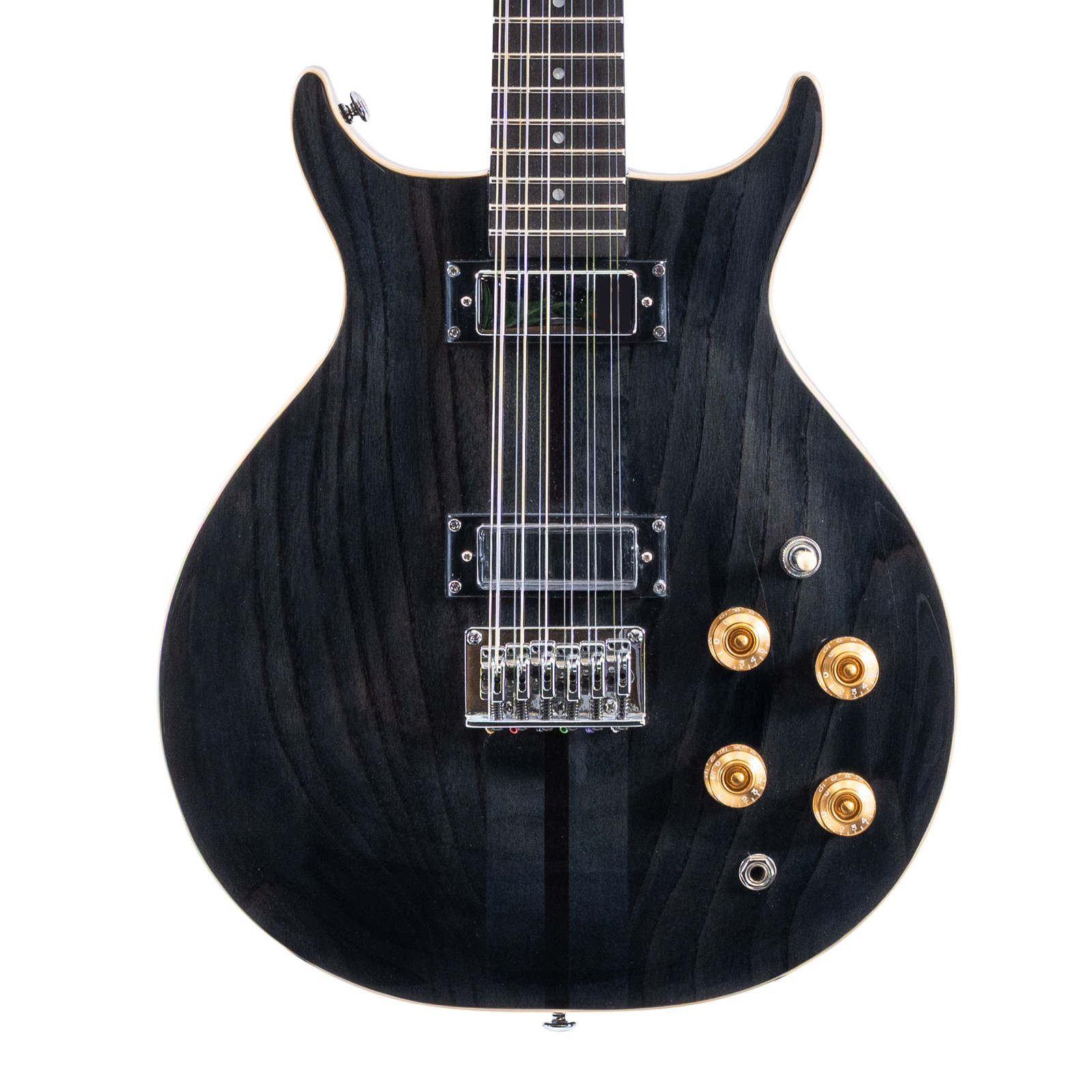 Washburn Hawk 12-String Electric Guitar - Trans Black - Open Box