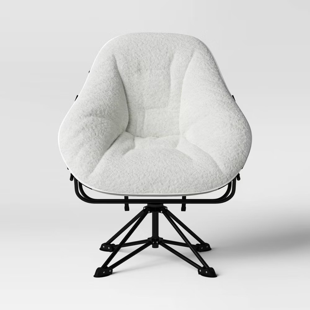 Padded Hex Swivel Chair Cream - Room Essentials