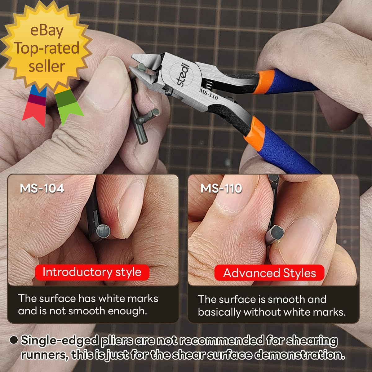 Model Nipper Sprue Cutter with Ultra-Thin Single-Blade and Stiff Spring Hobby