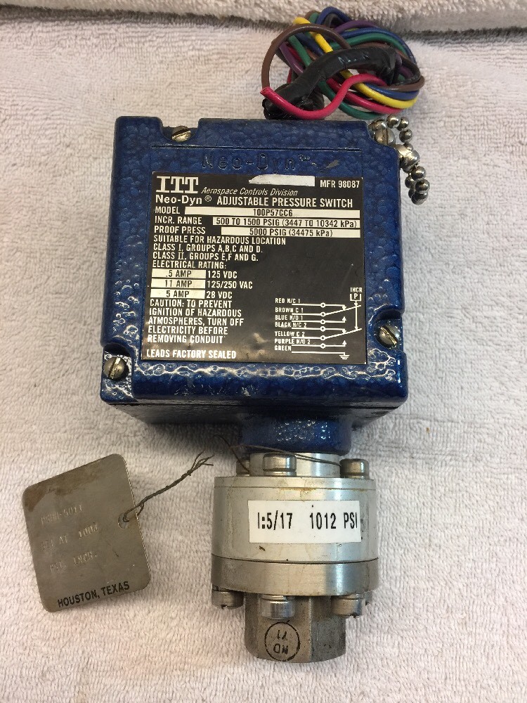ITT 100P57CC6 Adjustable Pressure Switch (1041)