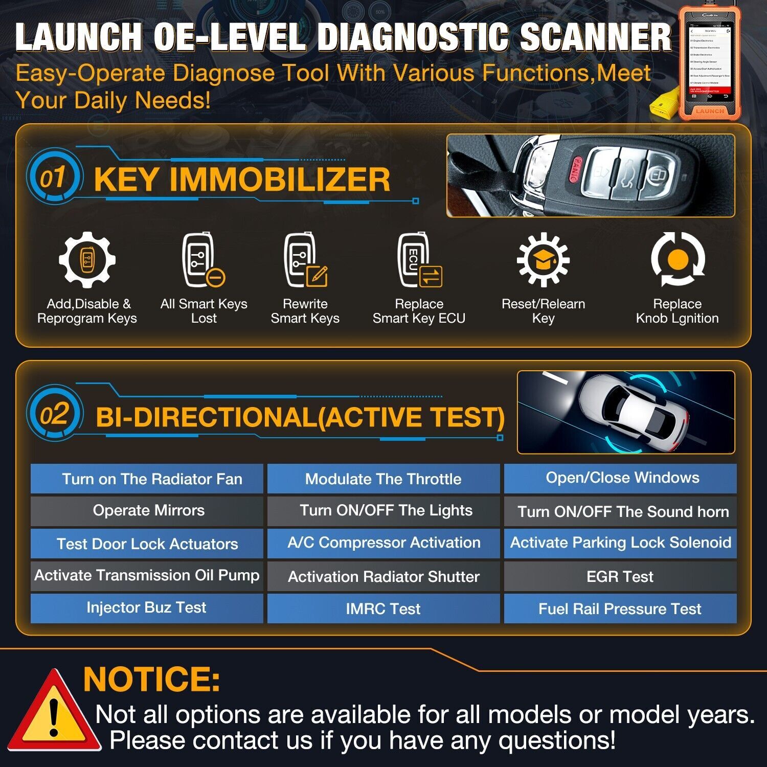 LAUNCH X431 Elite for GM Bidirectional Diagnostic Tool OBD2 Scanner Code Reader