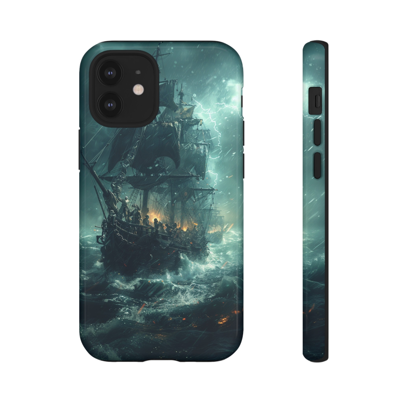 Ghost Pirate Ship Thunderstorm Phone Case for iPhone, Samsung Galaxy, Pixel