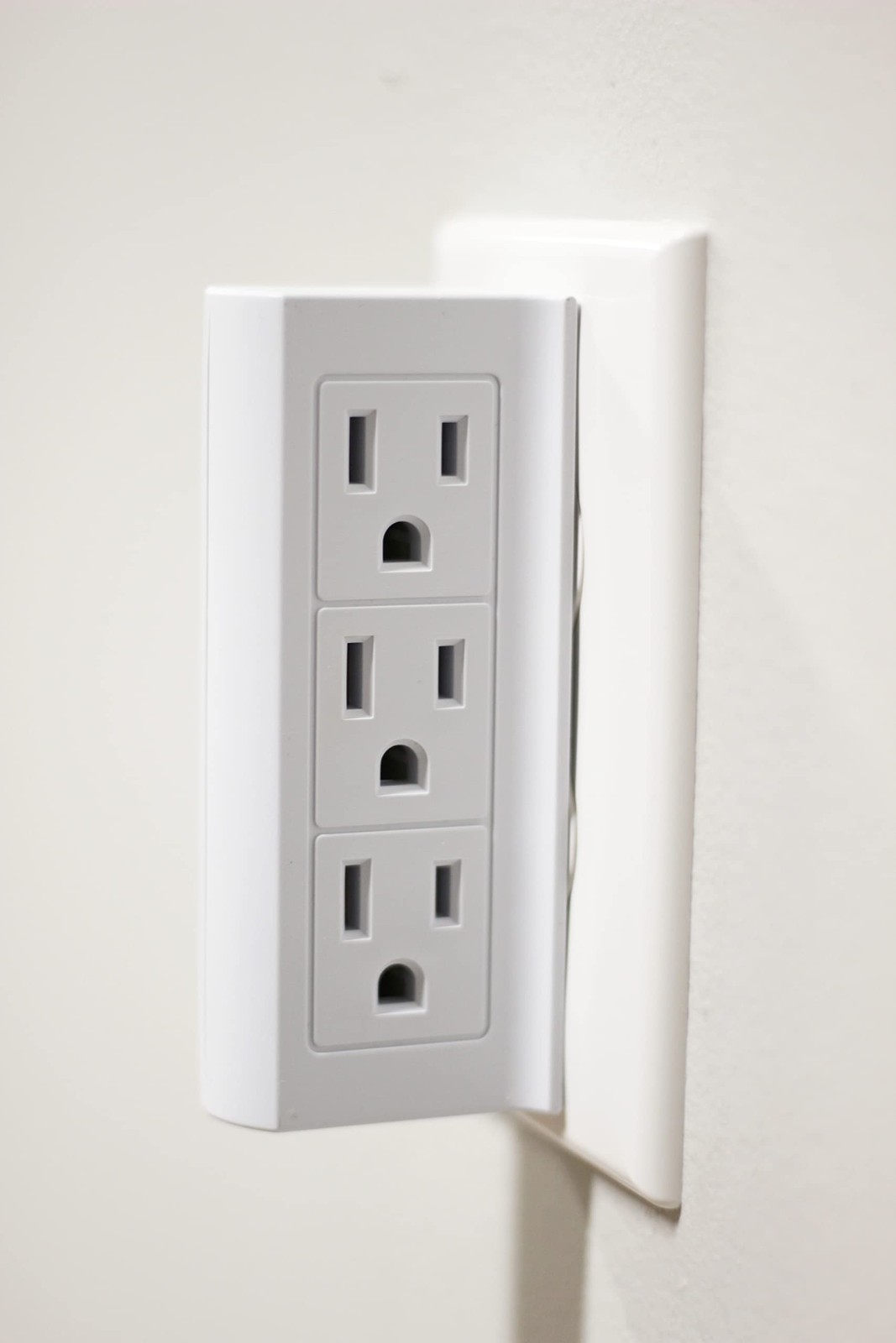 2 PCS 6 Outlet Vertical Extender Wall Tap Split 2 To 6 Grounded Side Access