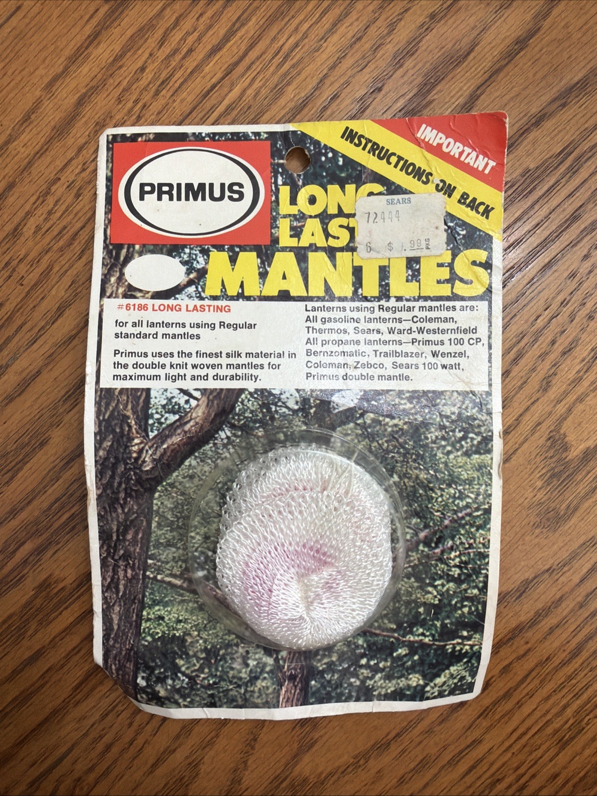 Vtg Primus Large Heavy Duty Lantern Mantles #6186 (D3)