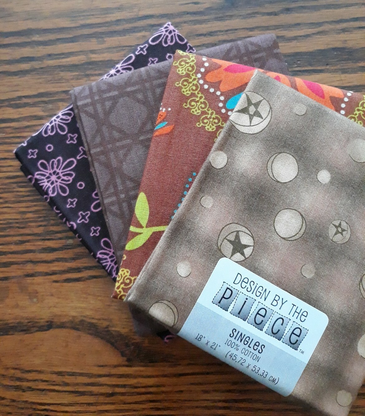 8 BROWNS Designs by The Piece Fat Quarters