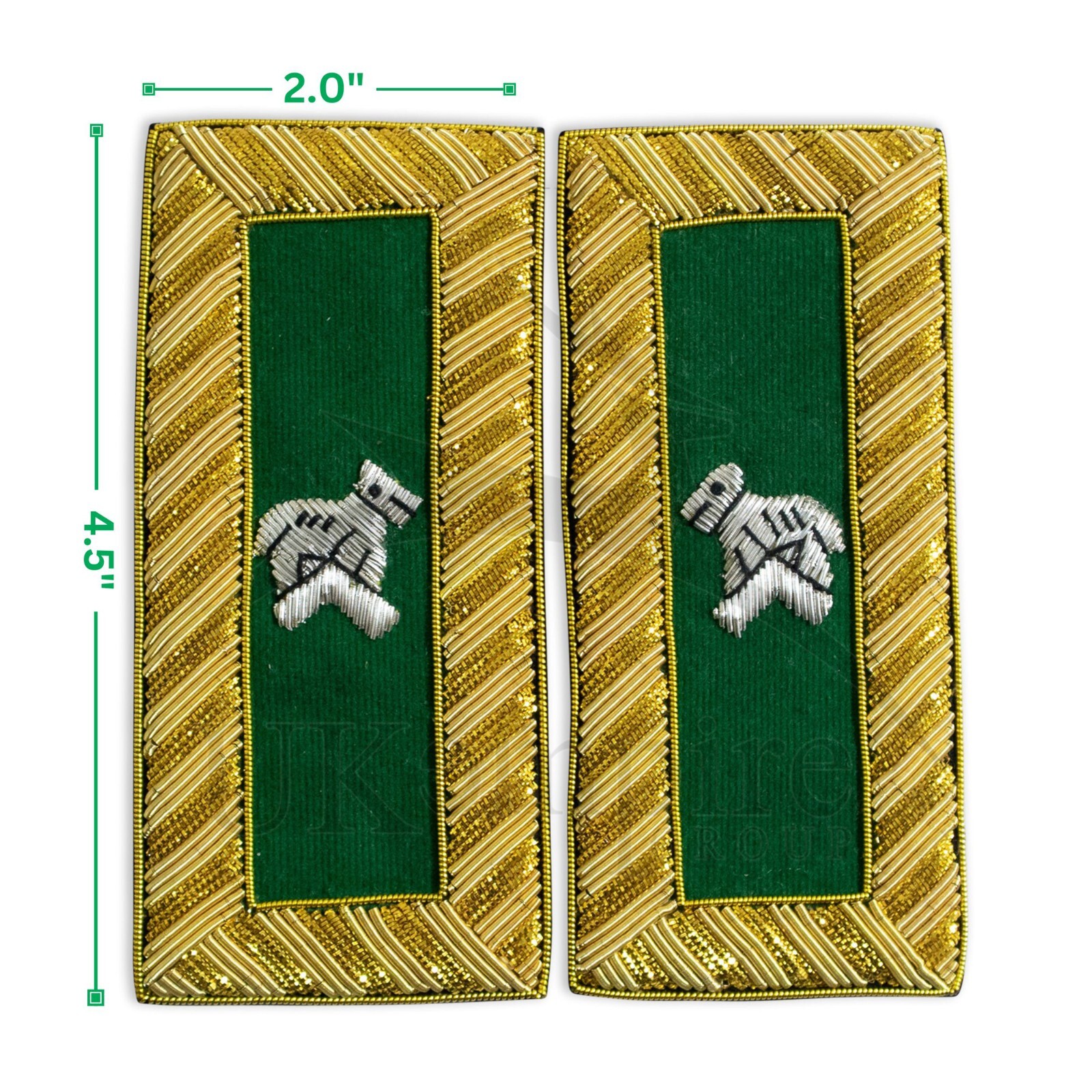 Masonic Knight Templar Generalissimo Shoulder Boards – Hand EMB Large