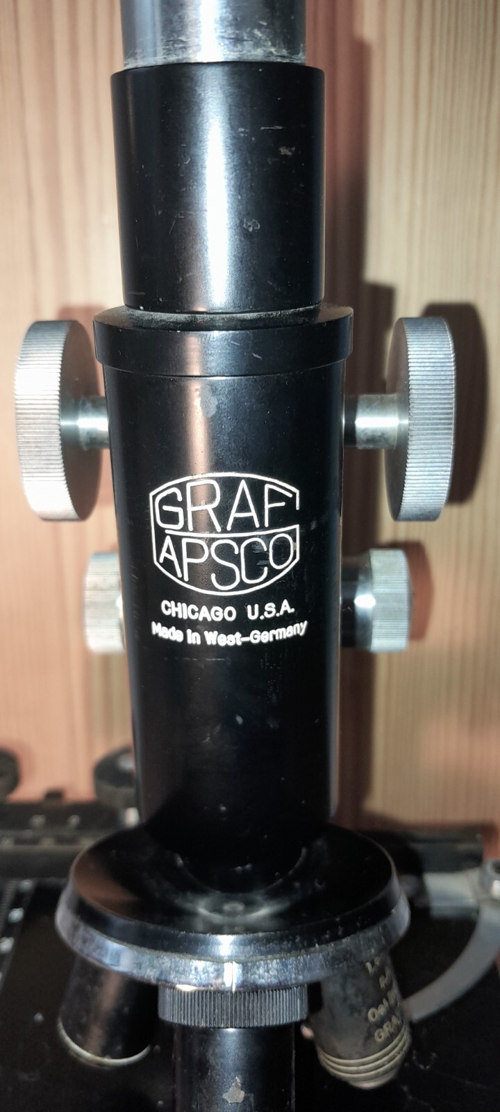Vintage GRAF APSCO Microscope West Germany