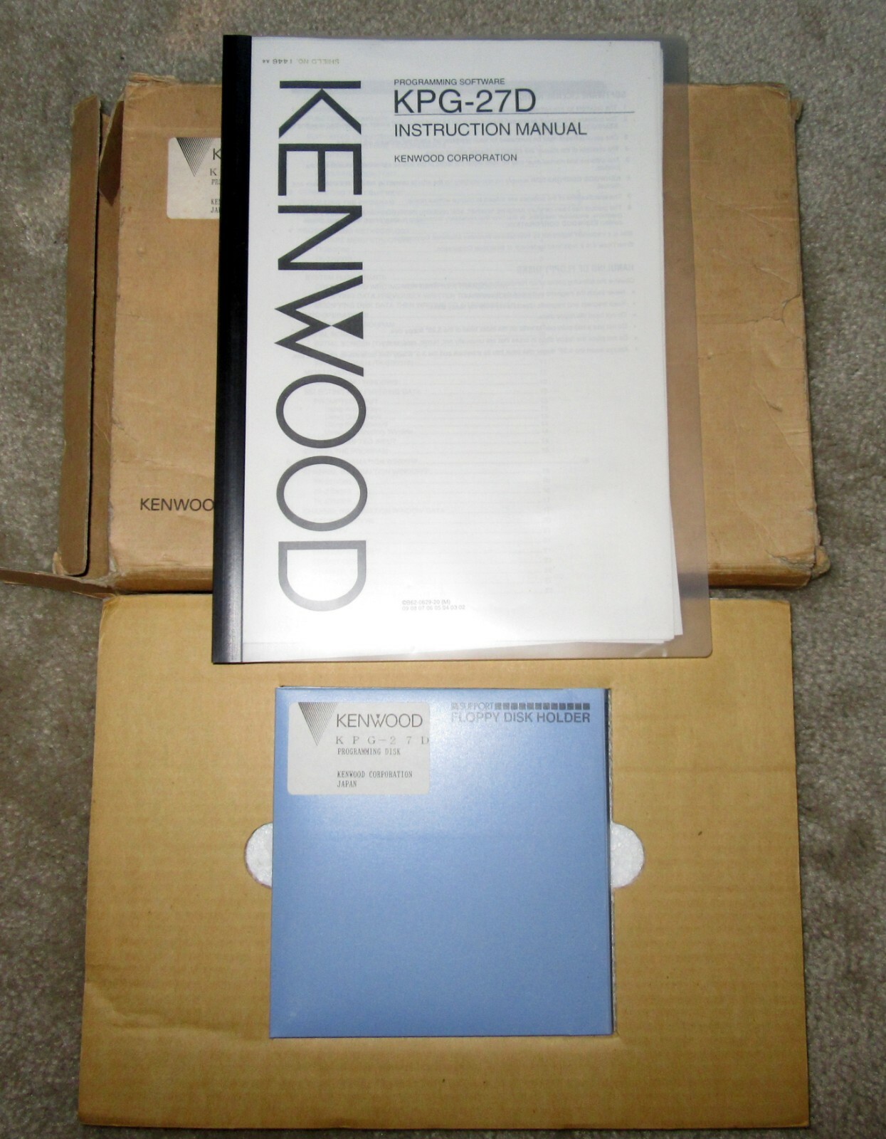 Original Kenwood KPG-27D Programming Disk & Manual w/ Original Box
