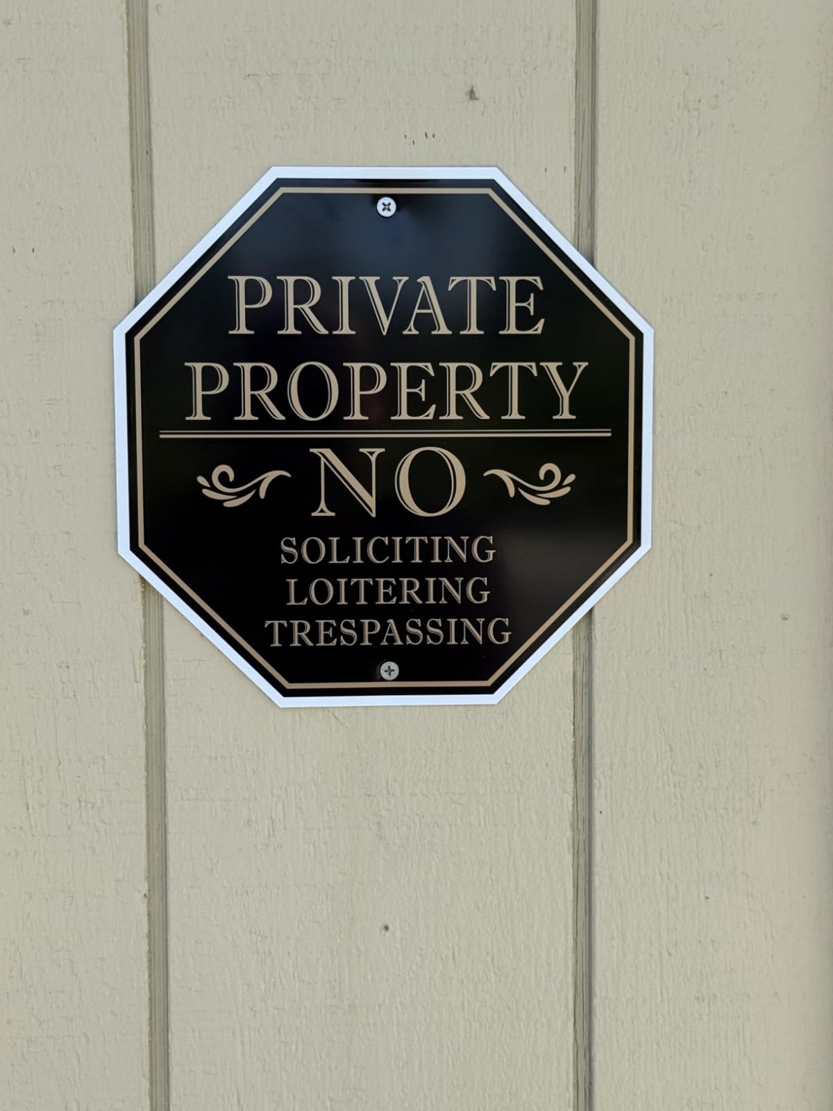No Trespassing Private Property Metal Sign with Stakes Outdoor Yard 10x10