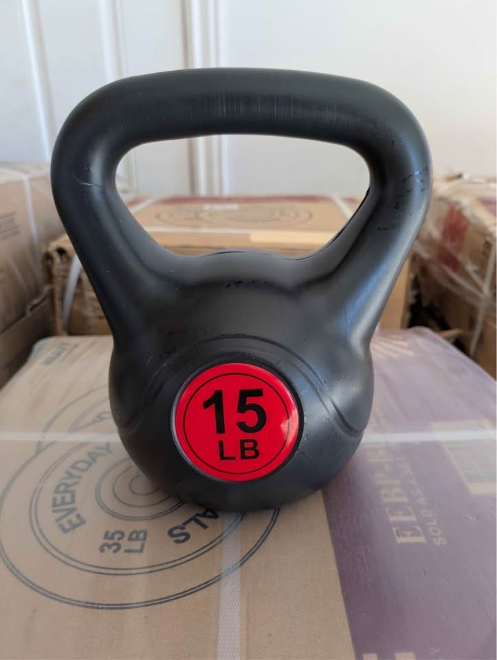 45LB Kettlebell Set 10 15 20 LB Vinyl Coated Kettlebells Strength Training