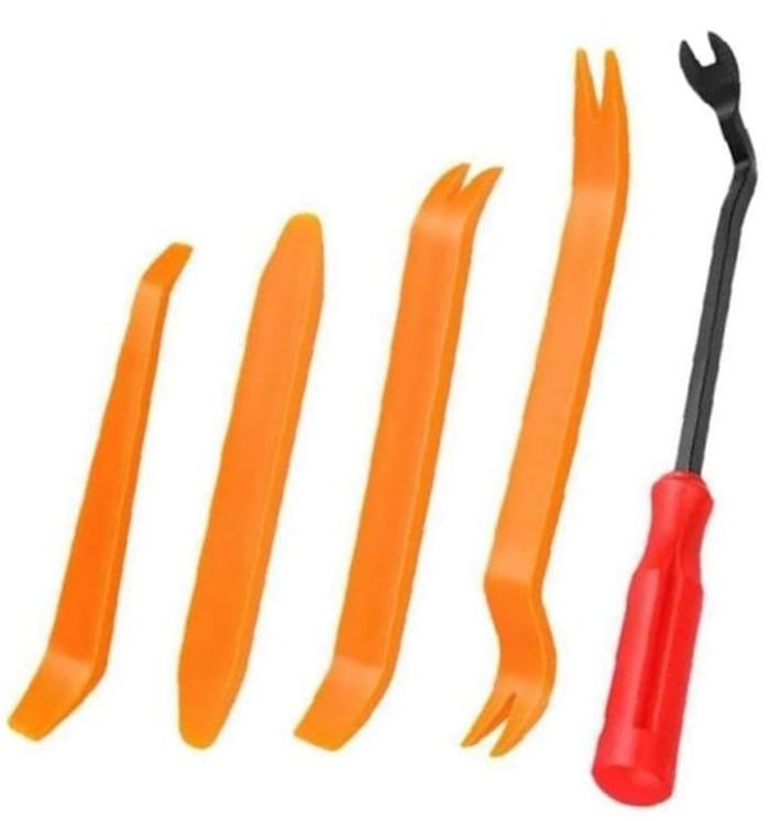 5-Piece Auto Trim Removal Tool Set, 4 Plastic Pry Tools &1 Specialized Removal