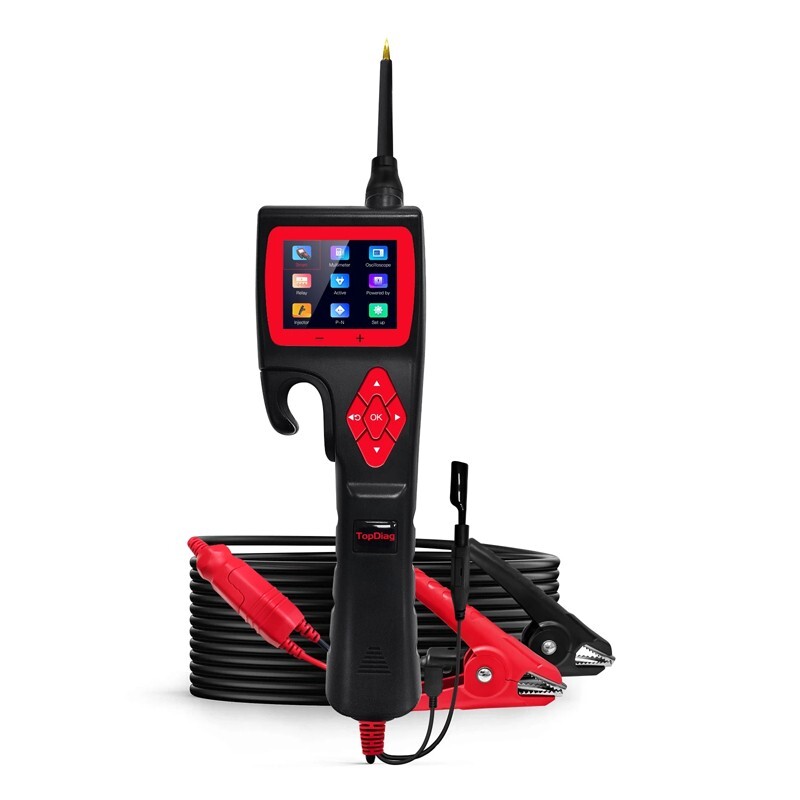 TOPDIAG P200 Hook Smart Power Probe Car Circuit Analyzer 9V-30V Injector Tester