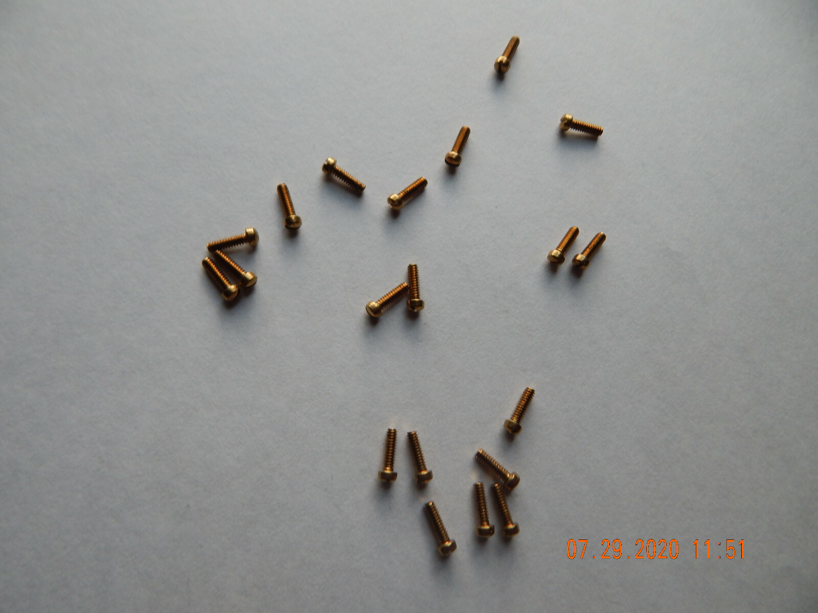 BRASS FILLISTER HEAD SLOTTED MACHINE SCREWS 8/32 x 3/8" 20 PCS. NEW