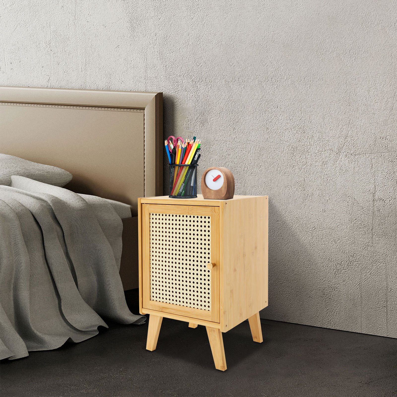 Modern Bedside Table Rectangular Side Table Bedroom Bedside Table 31*30*51cm