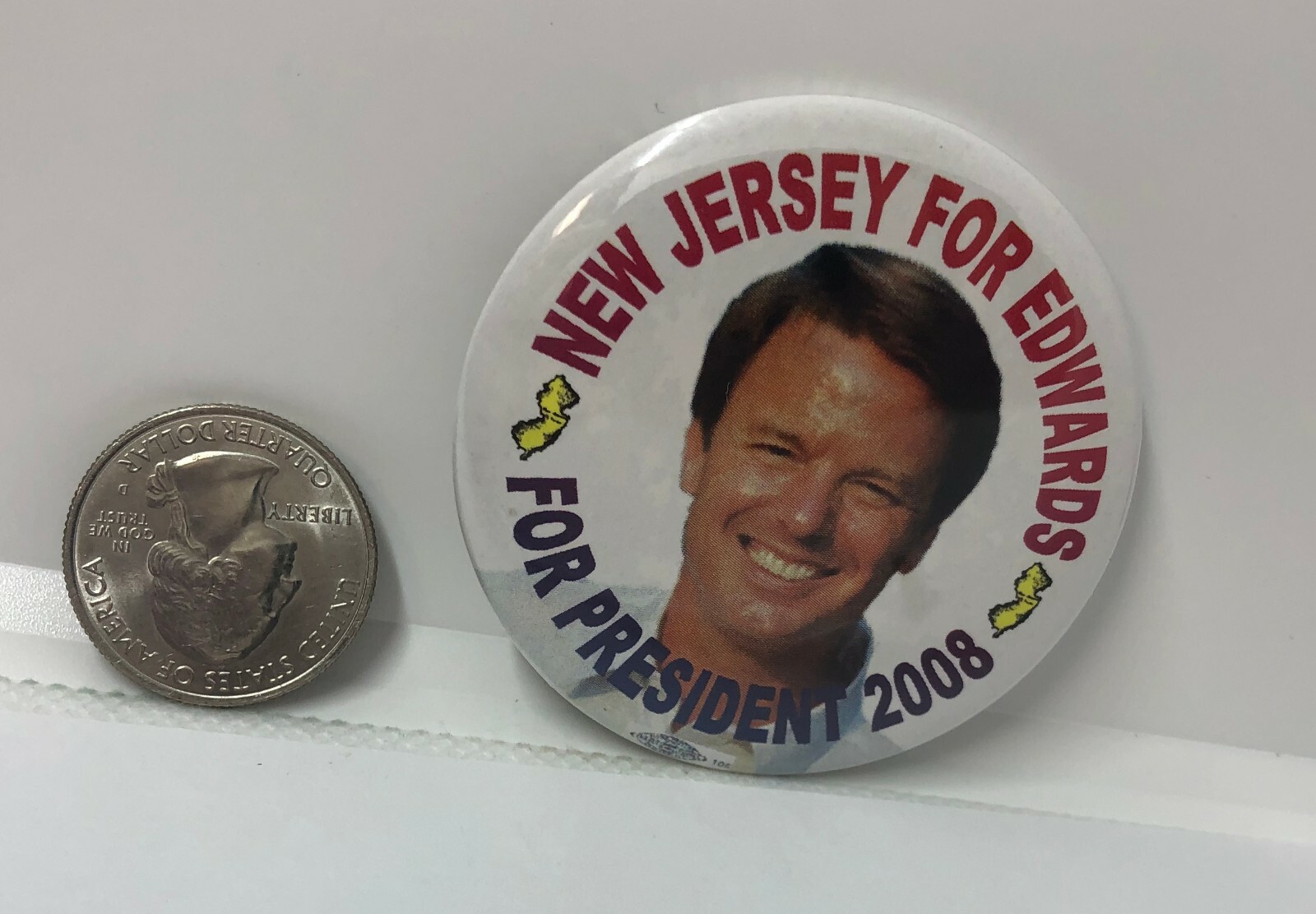 John Edwards - New Jersey For Edwards For President 2008 Pin