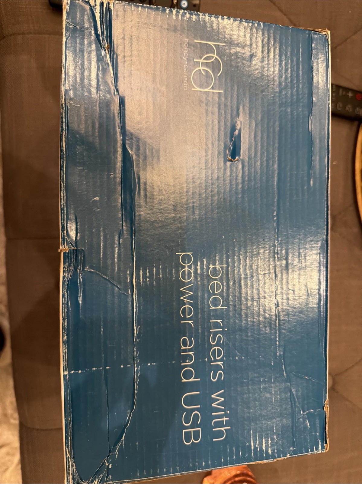 The Container Store Bed Risers w/USB Ports