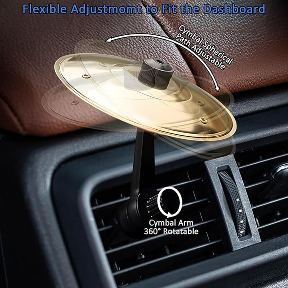 CDSHDZZ Car Cymbal GoldenandSilver 2pcs