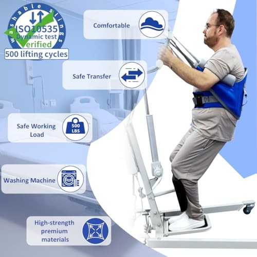 Sit to Stand Lift Sling for Elderly, Stand Assist Transfer Sling with Large