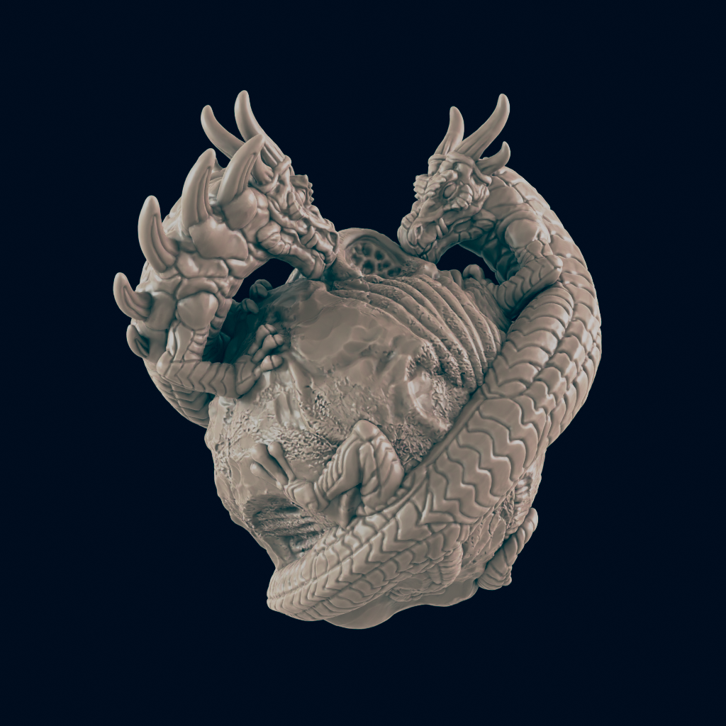 Dragon Orb Amulet DnD Prop 40k Terrain Scenery Tabletop Miniatures