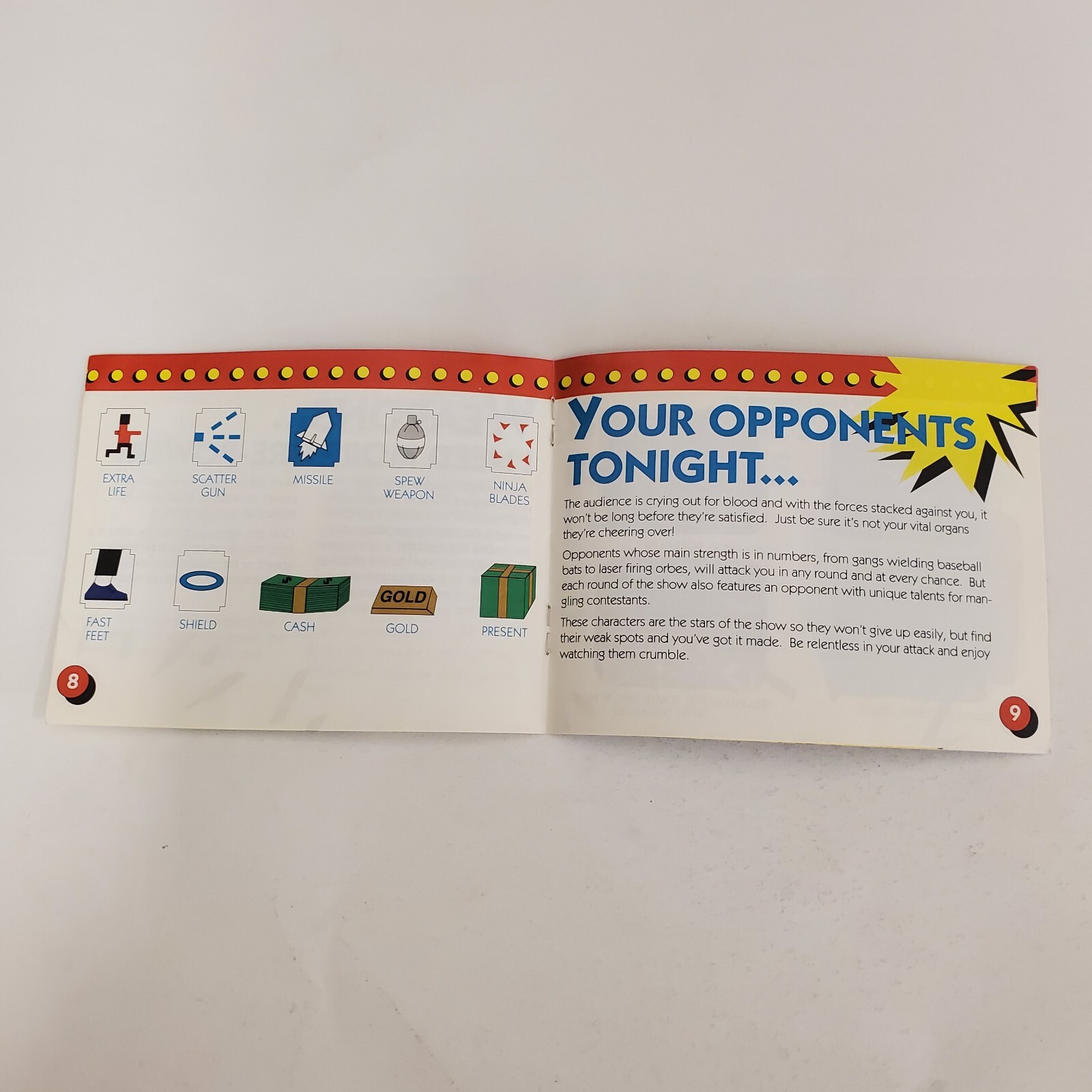 Smash T.V. Nintendo NES Instruction Manual Booklet ONLY