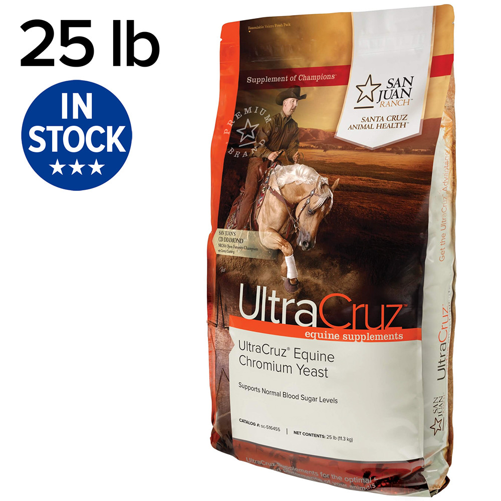 UltraCruz Equine Chromium Yeast Supplement for Horses, 25 lb, Pellet (200 Days)