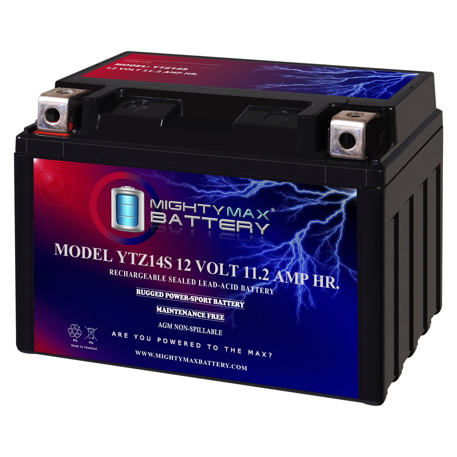 Mighty Max 12V 11.2Ah Battery for Honda 750 VT750DC A B Shadow Spirit 2001-2007