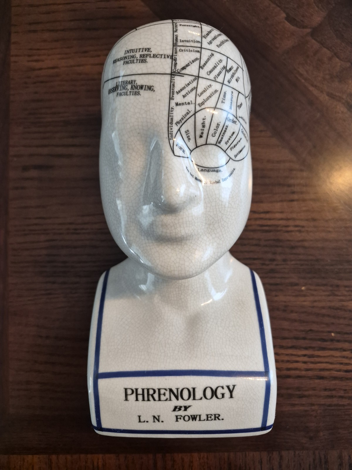 L.N. Fowler Phrenology Head Vintage