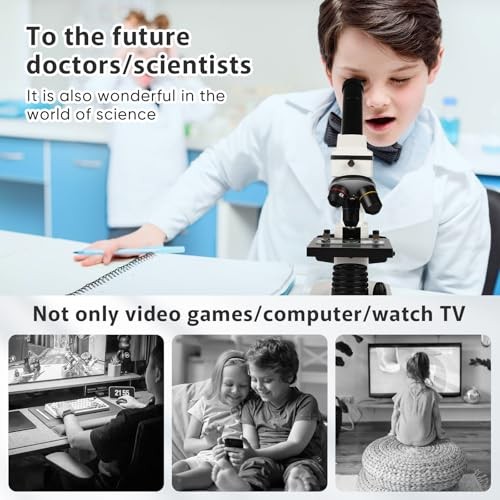 Microscope for Adults Professional:Compound Microscope for Kids 8-12,100X