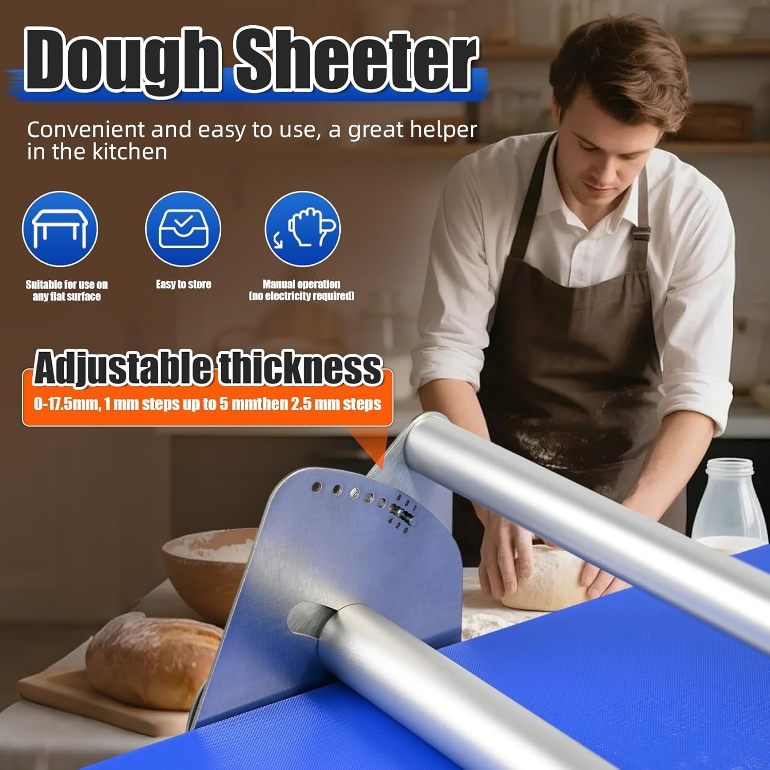 Rolling Machine for Bakery Pizza - Stainless Steel