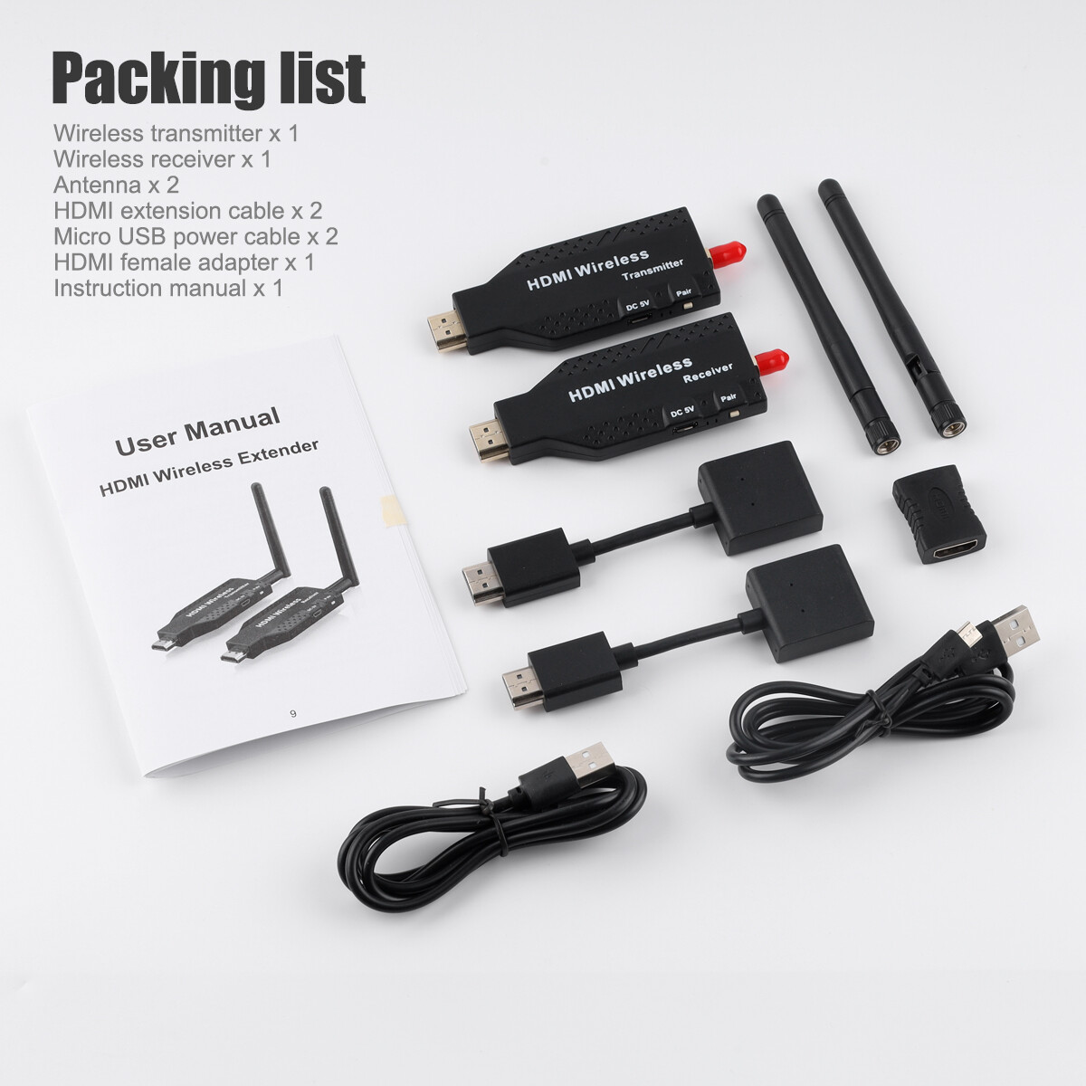 Wireless HDMI Extender Video Transmitter Receiver Screen Mirroring 1 PC To TV※A+