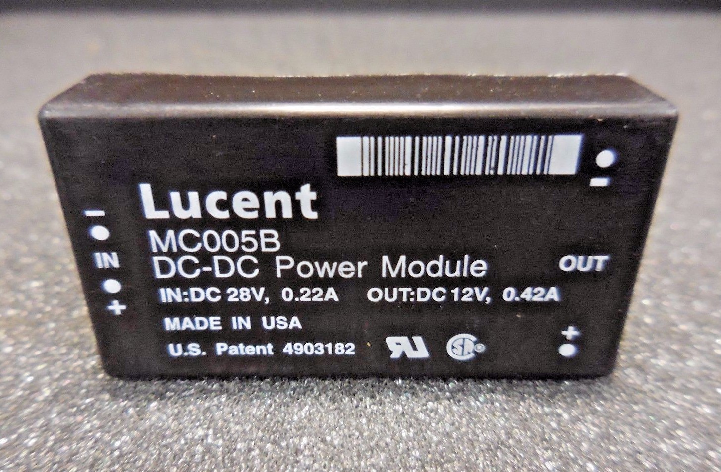 Lucent MC005B DC-DC Power Module (28 VAC, 0.22A/ 12 VDC, 0.42A) Lot of 2
