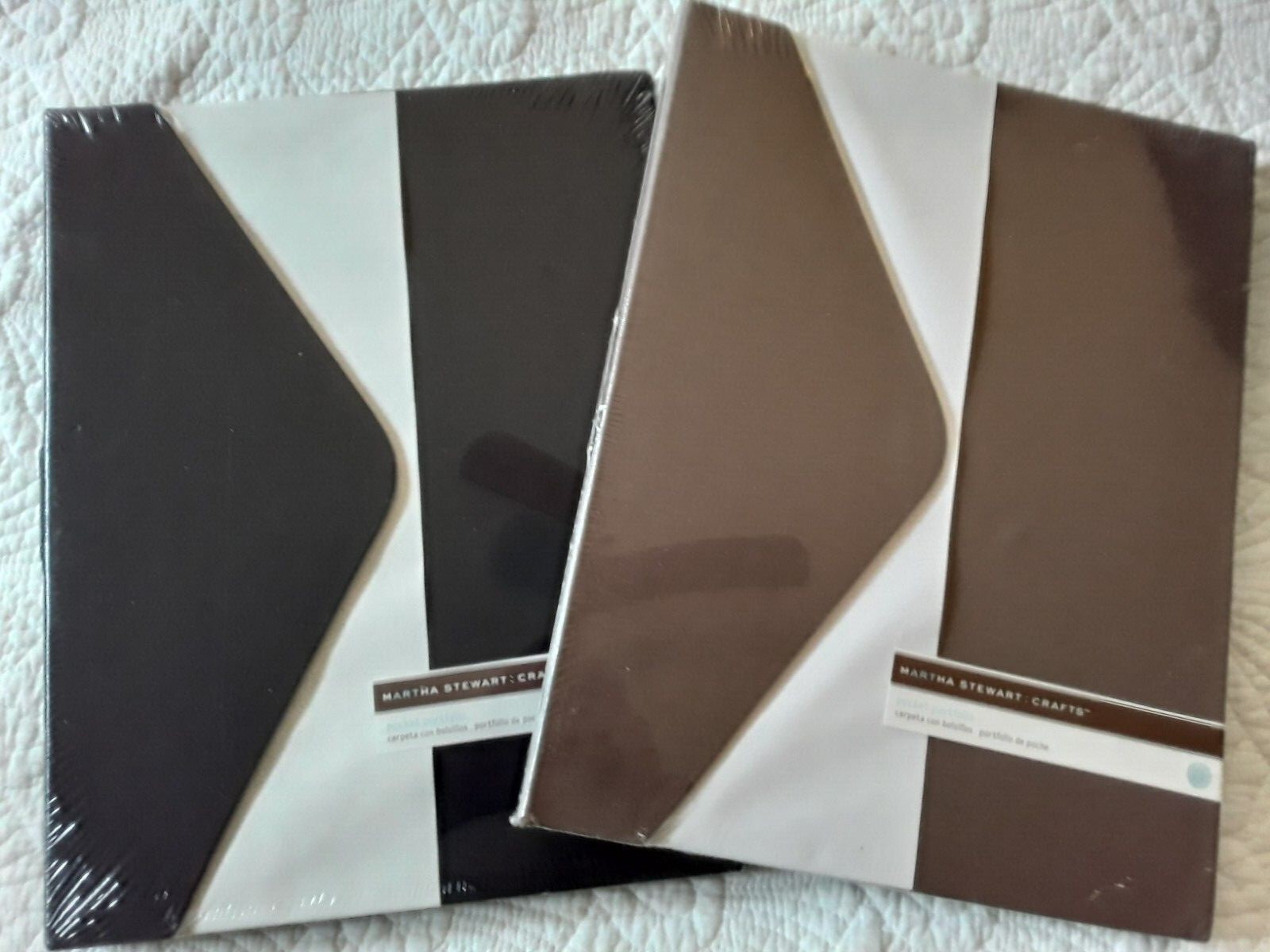 2 Martha Stewart Crafts Pocket Portfolios Black & Brown Acid Free New Sealed