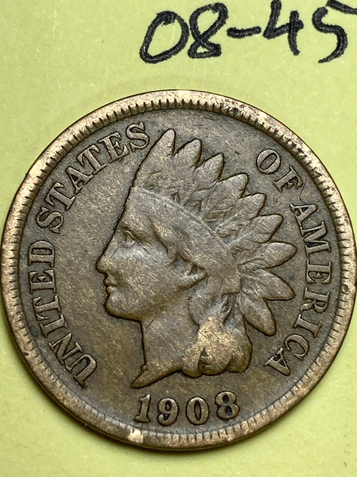 1908-S INDIAN CENT,  NICE QUALITY COIN #08-45