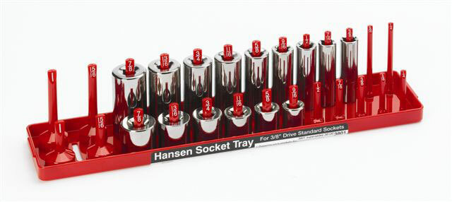 Hansen Global 9301 13pc SAE Socket Tray Set for 1/4 3/8 1/2 Drive Sockets