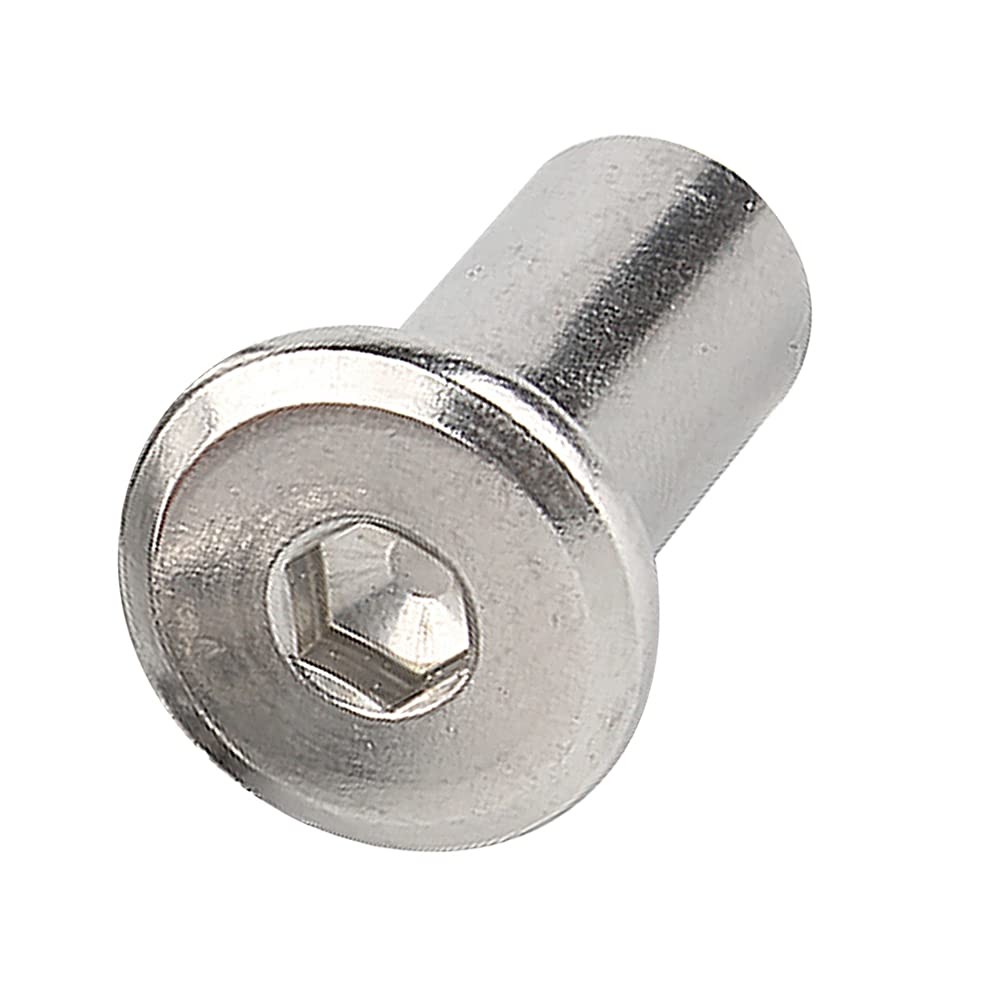Yudesun Stainless Steel Lock Nuts - M6 M8 Internal M8x35 (2 Pcs), Clear