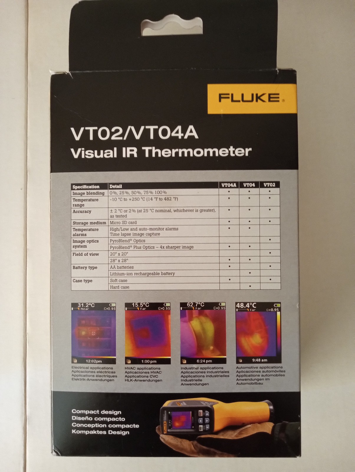 Fluke VT04 Visual Infrared Thermometer Kit