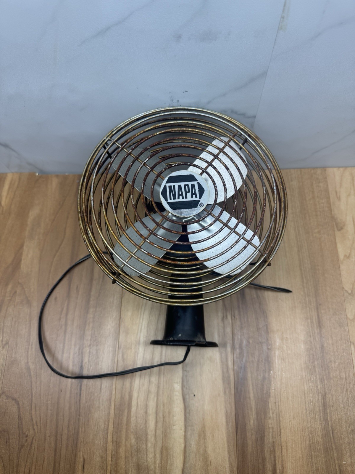 Vintage Napa 12V 15CM Two Speed Mount Truck Fan 745-1106 Heavy Duty Untested