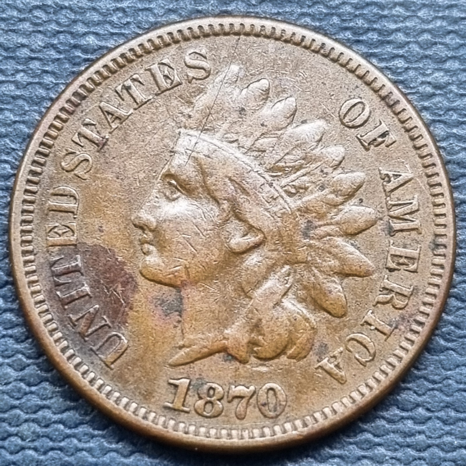 1870 Indian Head Cent 1c Better Grade VF #102702