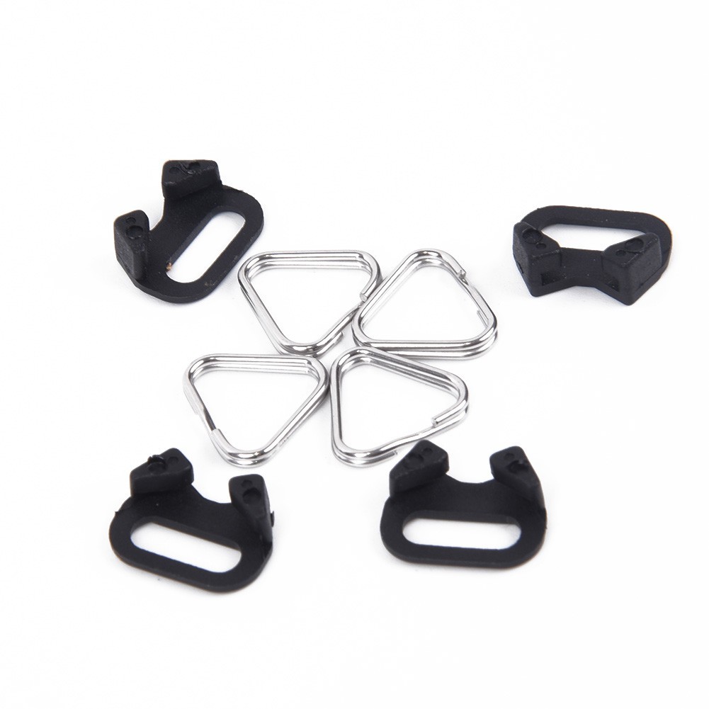 4* Triangular Split Ring Stainless Steel Part For Camera Back Belt Strap Buckle