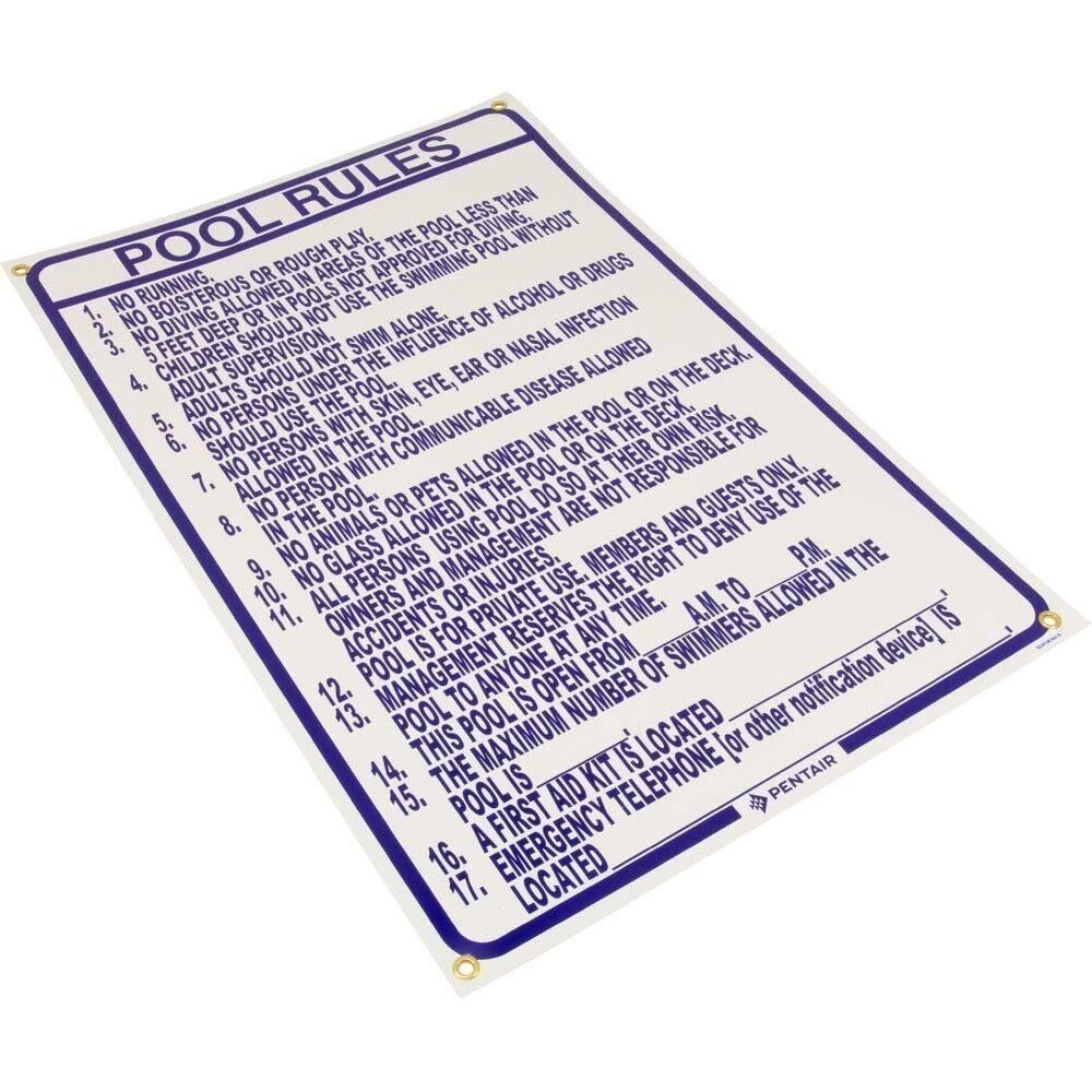 Pen Sign Pool Rules 24X36 R234100