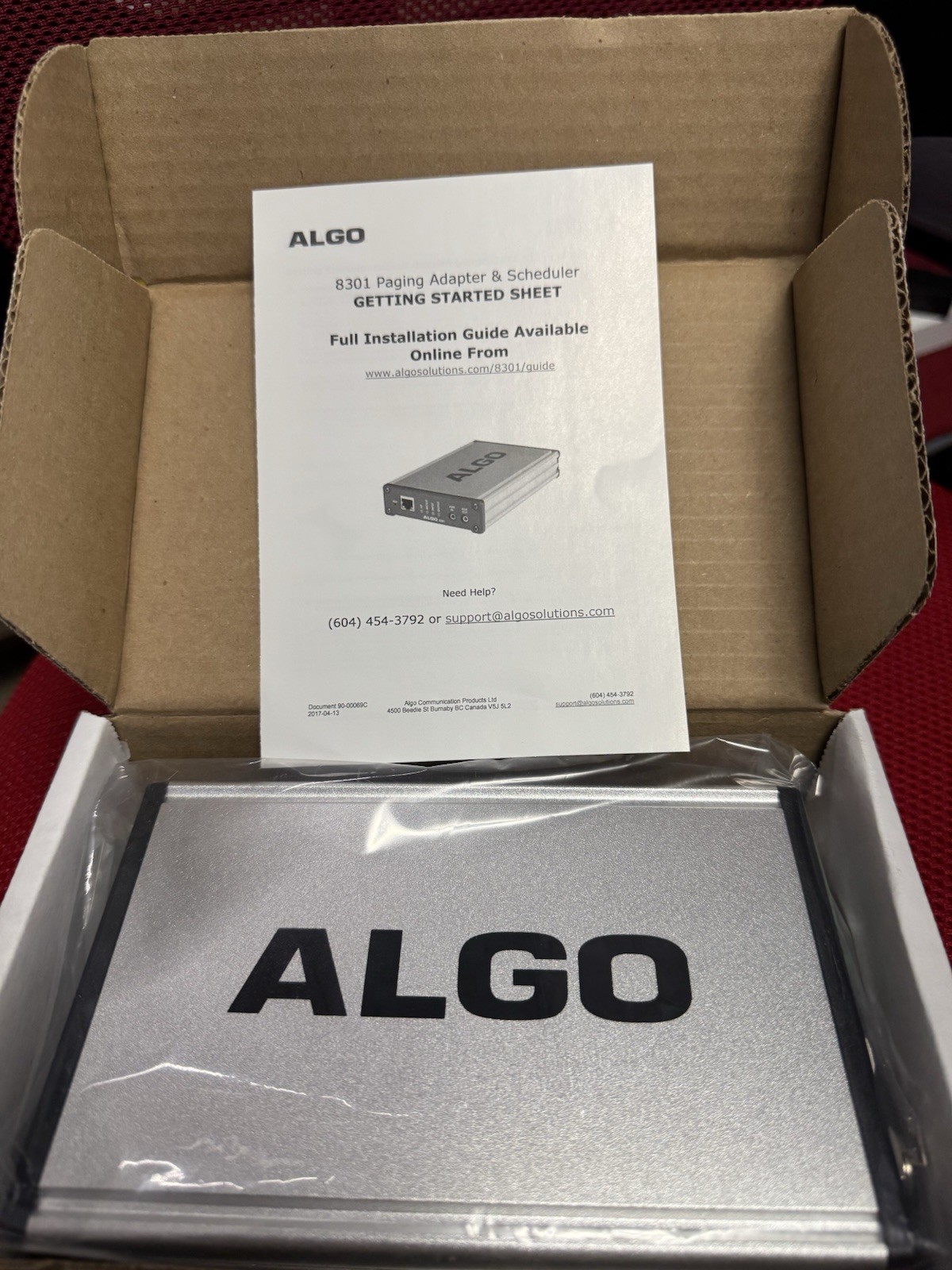 Algo 8301 PoE IP Voice Paging Adapter with Audio Streaming & Bell Scheduler –NEW