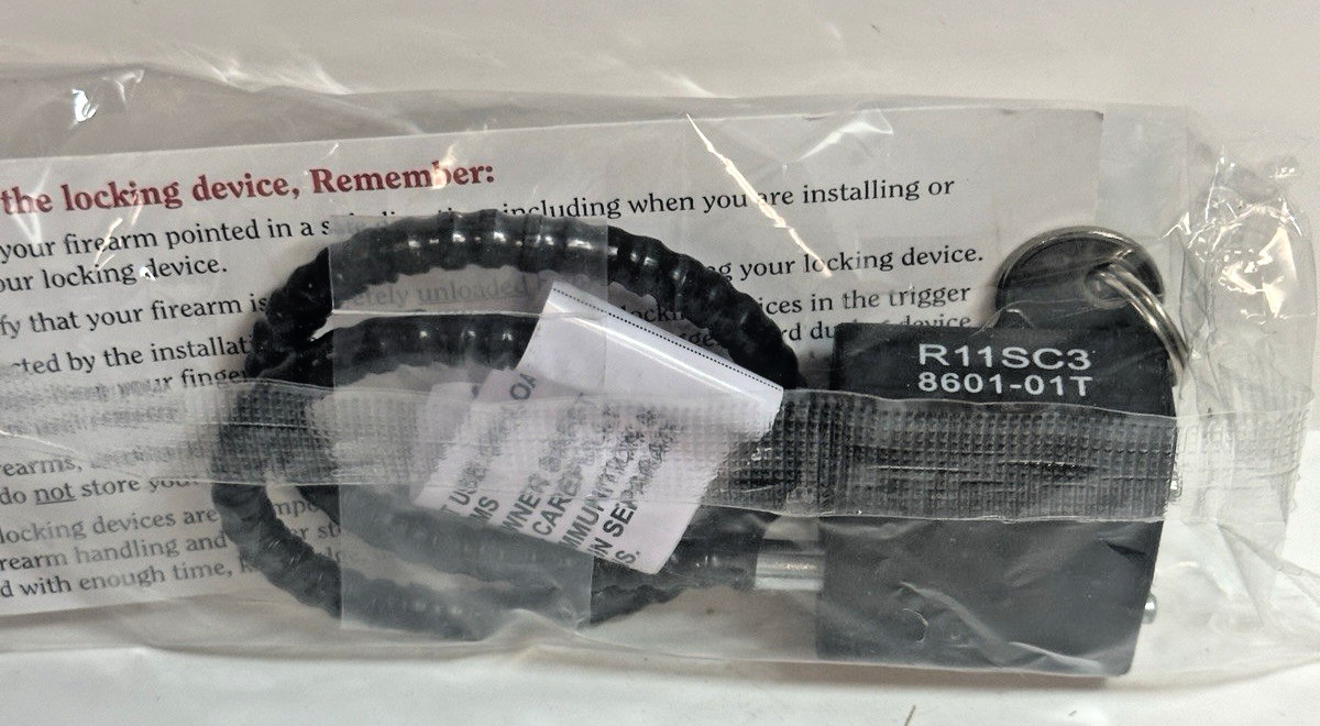 RUGER Factory Supplied Cable Lock For Handgun Like RUGER LCP MAX w/2 Keys NEW
