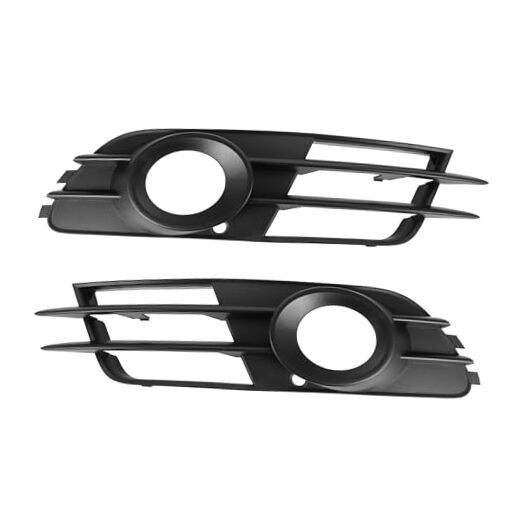 1 Pair Fog Light Grill for Audi A6 C7 2012-2015 Durable ABS Black Front Left