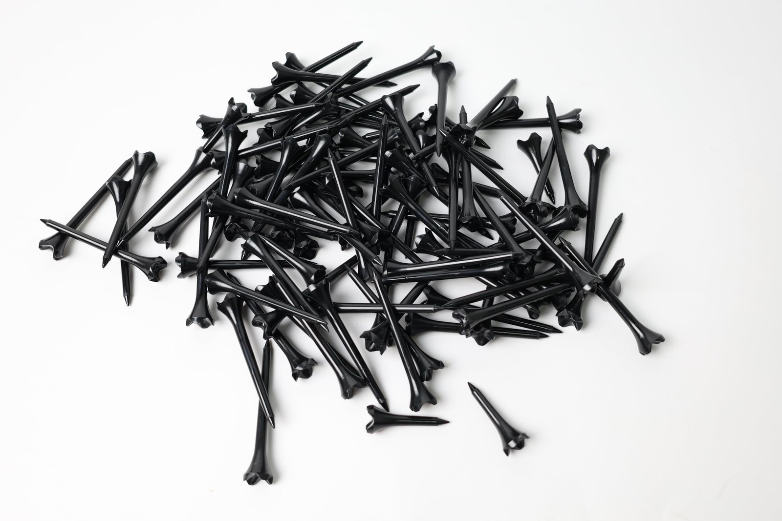Premium Plastic Golf Tees - Black- 2.75 & 1.5 Inch Plastic Combo Pack