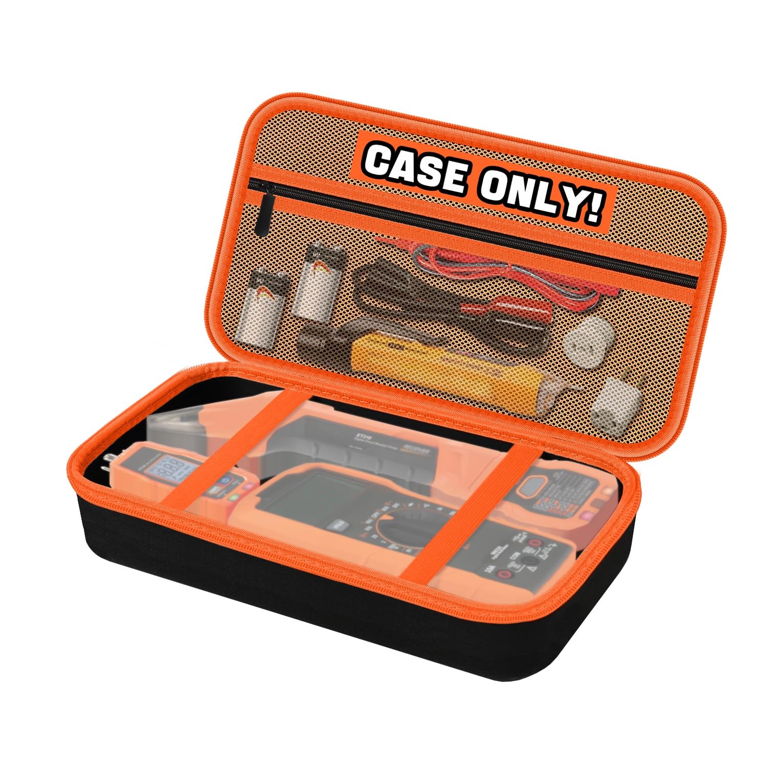 Storage Case Only for Klein Tools Electrical Large, Large Black&Orange