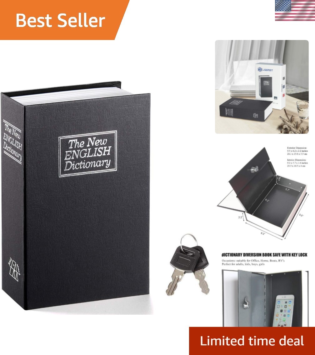 Large Capacity Portable Book Safe with Key Lock – Ultimate Theft Protection