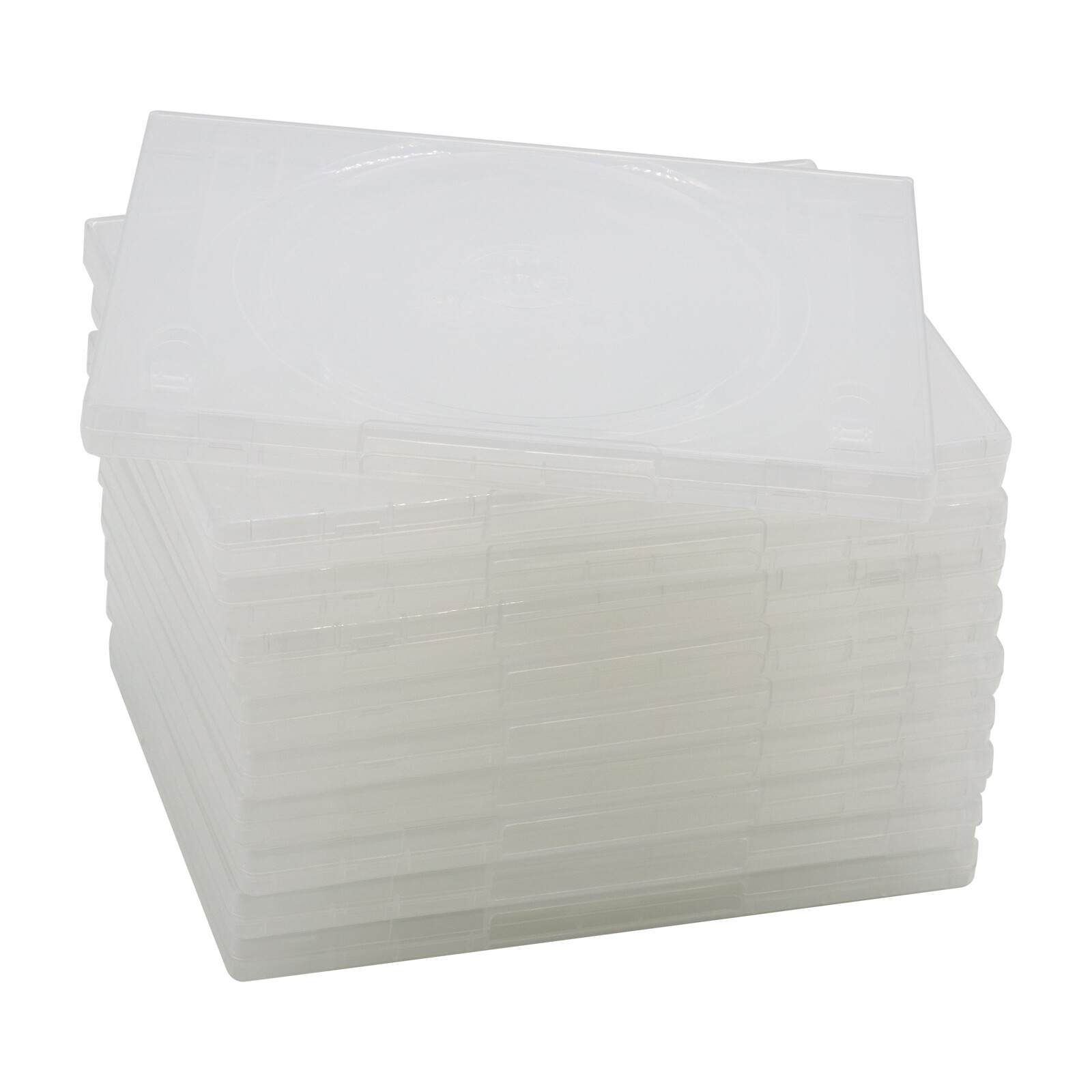 2Pack Clear Standard 4 DVD Storage Replacement Case Box 14mm 4 Discs Holder Flap