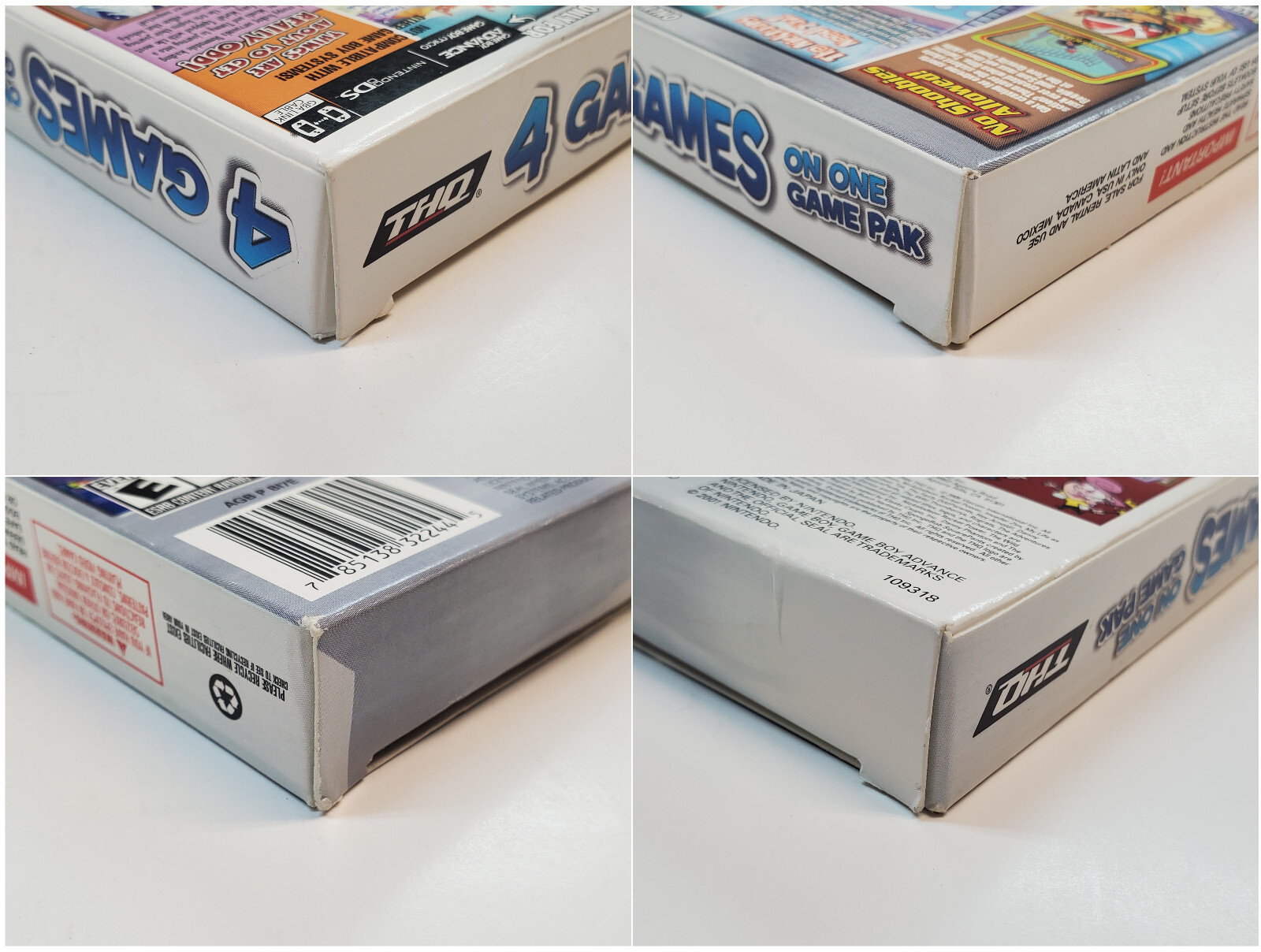 Nickelodeon 4 Games on One Game Pack GBA Authentic Box & Manual Only *